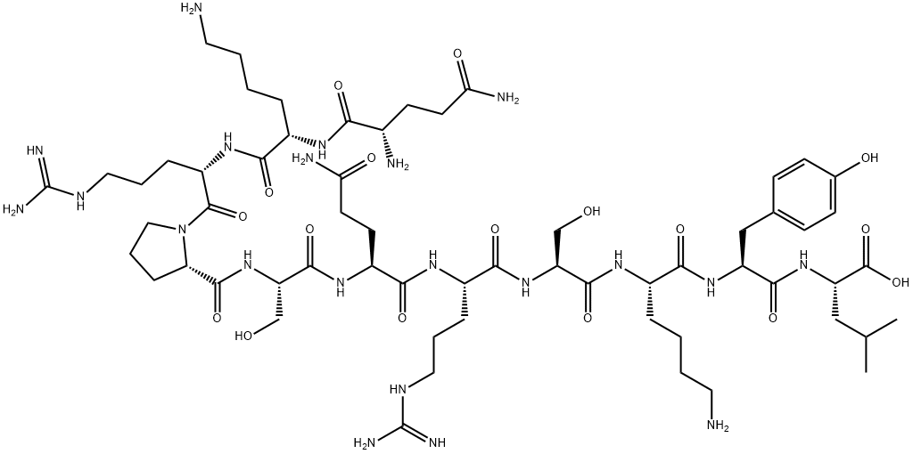 H-GLN-LYS-ARG-PRO-SER-GLN-ARG-SER-LYS-TYR-LEU-OH Structural