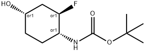 tert-Butyl ((1R,2R,4S)-rel-2-fluoro-4-hydroxycyclohexyl)carbamate Structural