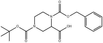 N-4-BOC-N-1-CBZ-2-PIPERAZINE CARBOXYLIC ACID Structural