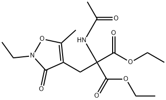 ETHYL 2-ACETAMIDO-2-ETHOXYCARBONYL-3-(2-ETHYL-5-METHYL-3-OXOISOXAZOLIN-4-YL)PROPIONATE Structural