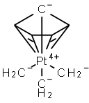 (TRIMETHYL)CYCLOPENTADIENYLPLATINUM (IV) Structural