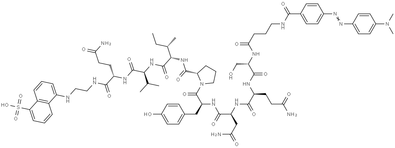 DABCYL-GAMMA-ABU-SER-GLN-ASN-TYR-PRO-ILE-VAL-GLN-EDANS Structural