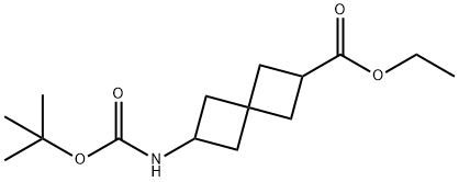 Spiro[3.3]heptane-2-carboxylic acid, 6-[[(1,1-dimethylethoxy)carbonyl]amino]-, ethyl ester Structural