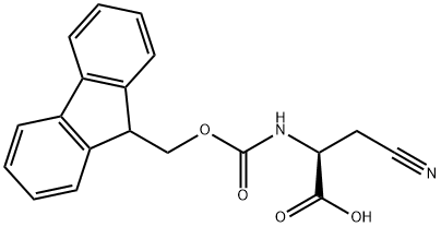 (S)-2-((((9H-Fluoren-9-yl)Methoxy)carbonyl)aMino)-3-cyanopropanoic acid Structural