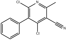 3-Cyano-4,6-dichloro-2-methyl-5-phenylpyridine Structural