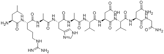 H-LEU-ARG-ALA-HIS-ALA-VAL-ASP-VAL-ASN-GLY-NH2 Structural