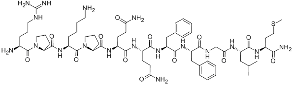 H-ARG-PRO-LYS-PRO-GLN-GLN-PHE-PHE-GLY-LEU-MET-NH2