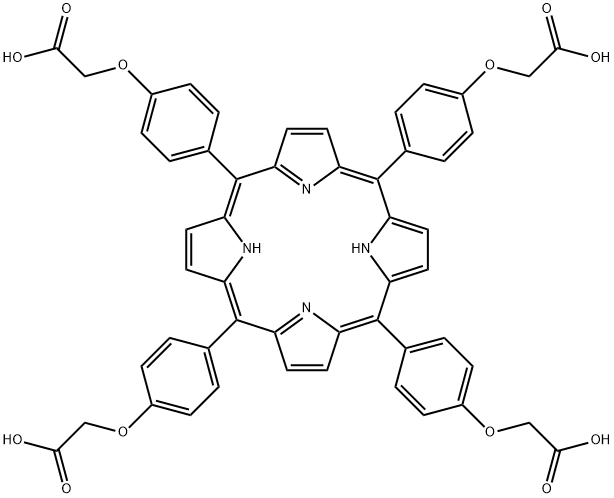 5,10,15,20-TETRAKIS(4-CARBOXYMETHYLOXYPHENYL)-21H,23H-PORPHINE Structural