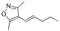 Isoxazole, 3,5-dimethyl-4-(1-pentenyl)-, (E)- (9CI) Structural