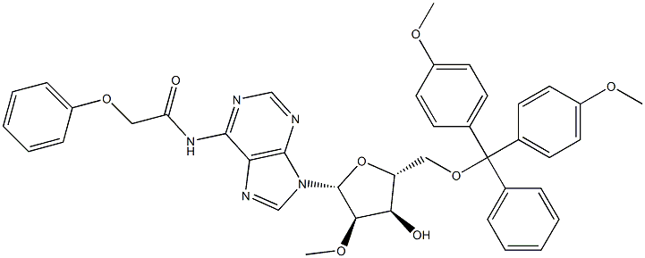 5'-O-DMT-2'-O-methyl-N6-phenoxyacetyl-D-adenosine Structural