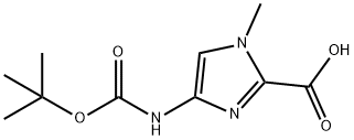 4-TERT-BUTOXYCARBONYLAMINO-1-METHYL-1H-IMIDAZOLE-2-CARBOXYLIC ACID Structural