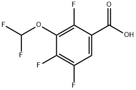 3-(Difluoromethoxy)-2,4,5-trifluorobenzoic acid Structural