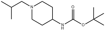 tert-Butyl N-[1-(2-methylpropyl)piperidin-4-yl]carbamate Structural