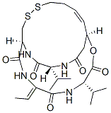 (1S,4Z,7S,10S,11E,20R)-4-ethylidene-7,20-dipropan-2-yl-9-oxa-15,16-dit hia-3,6,18,21-tetrazabicyclo[8.7.6]tricos-11-ene-2,5,8,19,22-pentone Structural