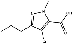 4-BROMO-1-METHYL-3-PROPYL-1H-PYRAZOLE-5-CARBOXYLIC ACID Structural