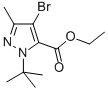 4-BROMO-1-(1,1-DIMETHYLETHYL)-3-METHYL-1H-PYRAZOLE-5-CARBOXYLIC ACID ETHYL ESTER Structural