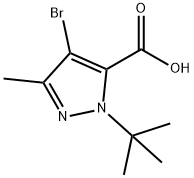 4-BROMO-1-(TERT-BUTYL)-3-METHYL-1H-PYRAZOLE-5-CARBOXYLIC ACID Structural