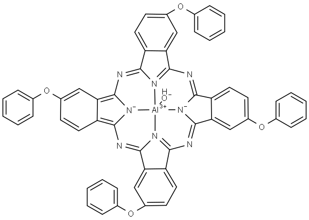 ALUMINUM 2,9,16,23-TETRAPHENOXY-29 H ,31 H-PHTHALOCYANINE HYDROXIDE Structural