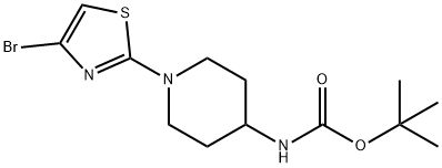 tert-Butyl (1-(4-bromothiazol-2-yl)piperidin-4-yl)carbamate Structural