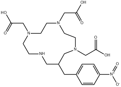 12(4-nitrobenzyl)-1,4,7,10-tetraazacyclotridecane-1,4,7-triacetic acid Structural