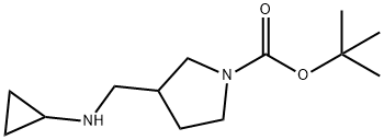tert-butyl 3-((cyclopropylamino)methyl)pyrrolidine-1-carboxylate Structural