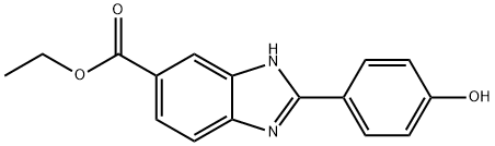 5(6)-CARBETHOXY-2-(4'-HYDROXYPHENYL)-BENZIMIDAZOLE Structural