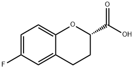 2H-1-Benzopyran-2-carboxylic acid, 6-fluoro-3,4-dihydro-, (2S)- Structural Picture