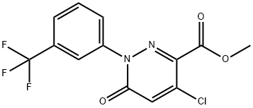 METHYL 4-CHLORO-6-OXO-1-[3-(TRIFLUOROMETHYL)PHENYL]-1,6-DIHYDRO-3-PYRIDAZINECARBOXYLATE Structural