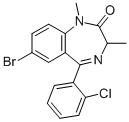 1,3-Dihydro-7-bromo-5-(2-chlorophenyl)-1,3-dimethyl-2H-1,4-benzodiazep in-2-one Structural