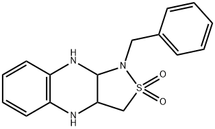 Isothiazolo(3,4-b)quinoxaline, 1,3,3a,4,9,9a-hexahydro-1-(phenylmethyl )-, 2,2-dioxide Structural