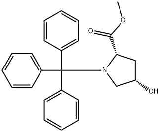 TRANS-4-HYDROXY-N-TRIPHENYLMETHYL-L-PROLINE METHYL ESTER Structural