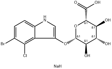 5-Bromo-4-chloro-3-indolyl-beta-D-glucuronide sodium salt Structural