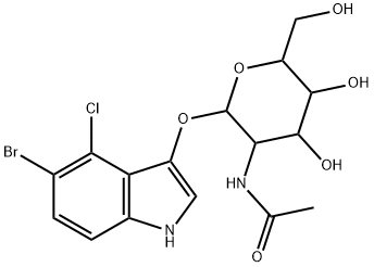 5-Bromo-4-chloro-3-indolyl-N-acetyl-beta-D-galactosaminide Structural