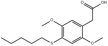 Benzeneacetic acid, 2,5-dimethoxy-4-(pentylthio)-