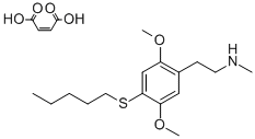 Benzeneethanamine, 2,5-dimethoxy-N-methyl-4-(pentylthio)-, (Z)-2-buten edioate (1:1)