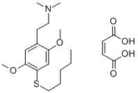 Benzeneethanamine, 2,5-dimethoxy-N,N-dimethyl-4-(pentylthio)-, (Z)-2-b utenedioate (1:1) Structural