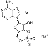 8-BROMOADENOSINE-3',5'-CYCLIC MONOPHOSPHOROTHIOATE, RP-ISOMER SODIUM SALT Structural