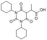 Hexahydro-1,3-dicyclohexyl-alpha-methyl-2,4,6-trioxo-5-pyrimidineaceti c acid