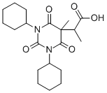 1,3-Dicyclohexyl-alpha,5-dimethyl-2,4,6-trioxohexahydro-5-pyrimidineac etic acid Structural