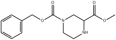 4-Cbz-piperazine-2-carboxylate methyl ester Structural