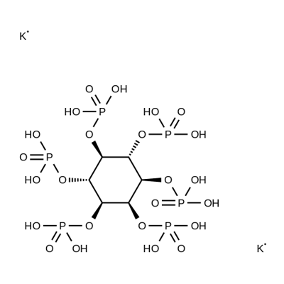 INOSITOL HEXAPHOSPHORIC ACID DIPOTASSIUM SALT Structural