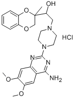 1-Piperazineethanol, 4-(4-amino-6,7-dimethoxy-2-quinazolinyl)-alpha-(2 ,3-dihydro-2-methyl-1,4-benzodioxin-2-yl)-, hydrochloride Structural