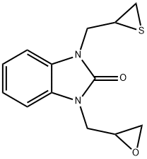 1,3-Dihydro-1-(oxiranylmethyl)-3-(thiiranylmethyl)-2H-benzimidazol-2-o ne Structural