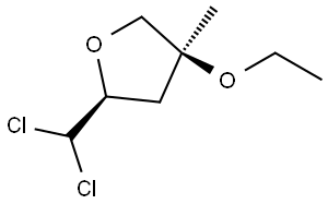 Furan, 2-(dichloromethyl)-4-ethoxytetrahydro-4-methyl-, cis- (9CI) Structural