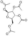 beta-D-Ribofuranose 1,2,3,5-tetraacetate Structural Picture