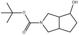 TERT-BUTYL 6-HYDROXY-HEXAHYDROCYCLOPENTA[C]PYRROLE-2(1H)-CARBOXYLATE Structural