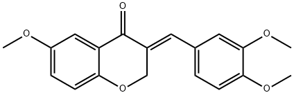 (E)-2,3-Dihydro-3-((3,4-dimethoxyphenyl)methylene)-6-methoxy-4H-1-benz opyran-4-one Structural