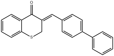 4H-1-Benzothiopyran-4-one, 2,3-dihydro-3-((1,1'-biphenyl)-4-ylmethylene)-, (Z)- Structural