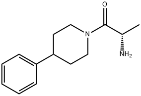 S 2-Amino-1-(4-phenylpiperidin-1-yl)-propan-1-one hydrochloride Structural