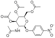 (4'-NITRO)PHENYL-2-ACETAMIDO-3,4,6-TRI-O-ACETYL-2-DEOXY-BETA-D-GLUCOPYRANOSIDE Structural